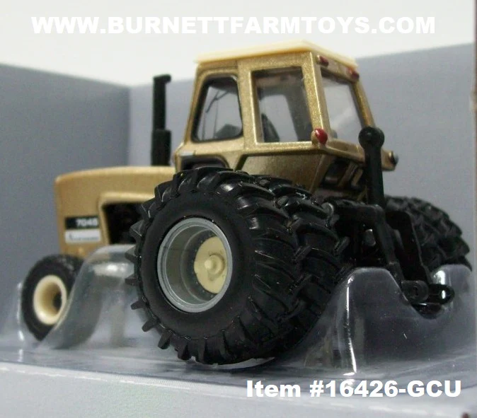 Item #16426-GCU Gold Allis Chalmers 7045 Tractor with Cab and Rear Duals Chase Unit - 1/64 Scale - Ertl Tomy - Image 3