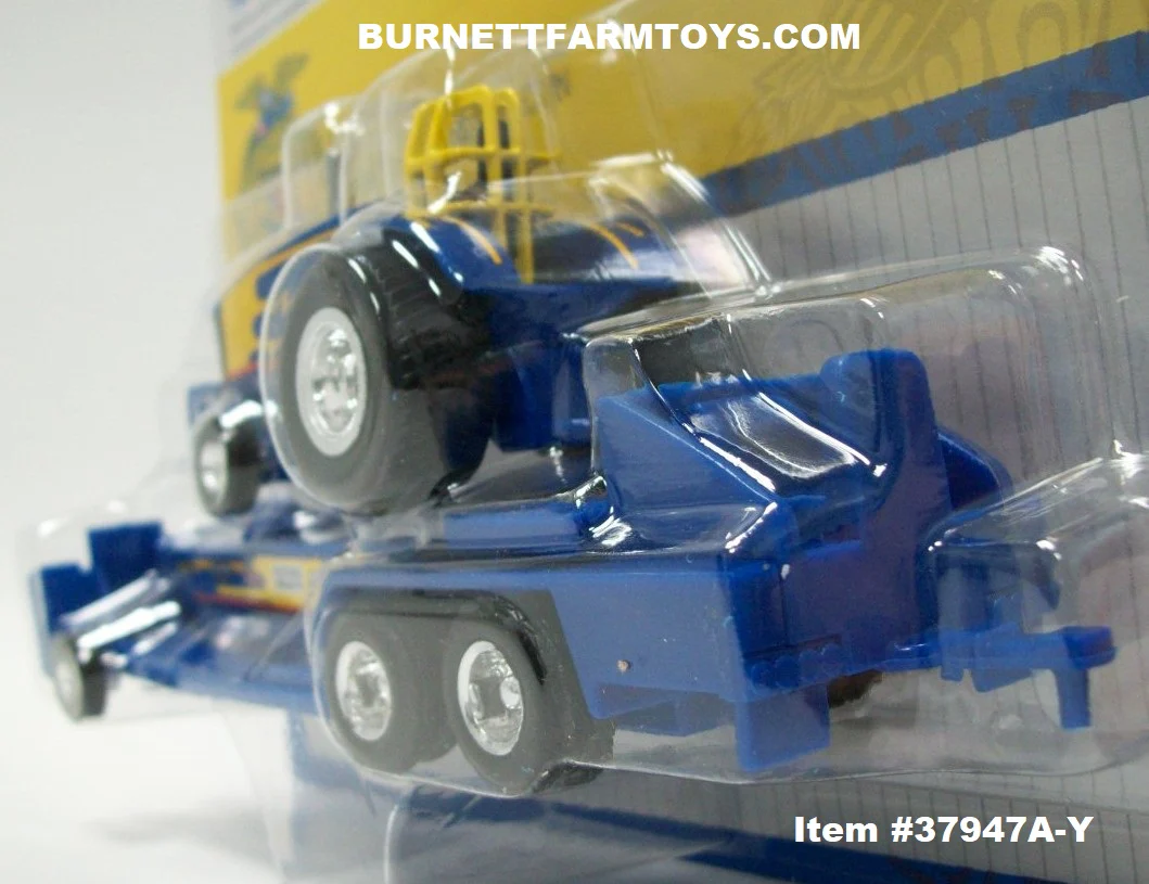 Item #37947A-Y Blue Yellow Pulling Tractor with Sled - National FFA Organization Edition - 1/64 Scale - Ertl / Tomy - Image 3