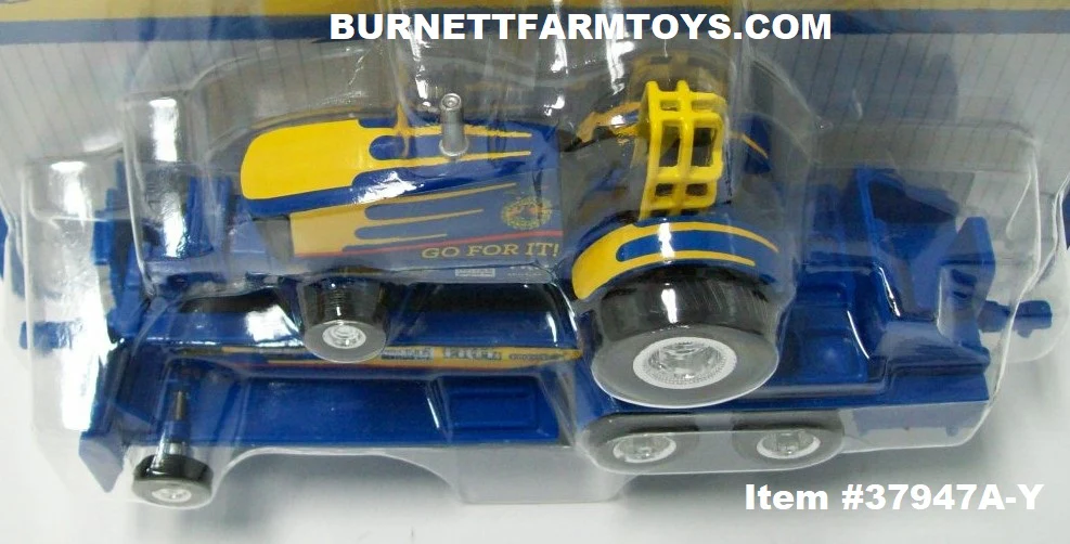 Item #37947A-Y Blue Yellow Pulling Tractor with Sled - National FFA Organization Edition - 1/64 Scale - Ertl / Tomy - Image 5