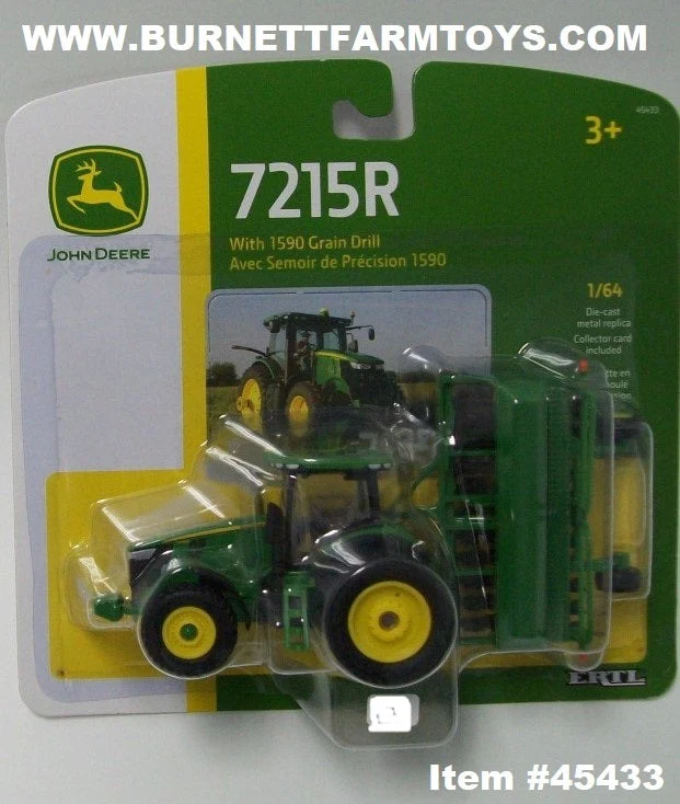 Item #45433 John Deere 7215R with 1590 Grain Drill - 1/64 Scale - Ertl - Image 5