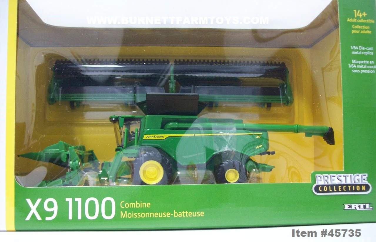 Item #45735 John Deere X9 1100 Combine with Draper Head and Folding Corn Head - 1/64 Scale - Image 5