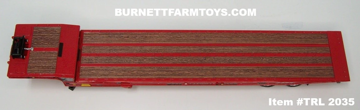 Item #TRL 2035 Red Tandem Axle Landoll 440 Series Traveling Slide Axle Flatbed Trailer - 1/64 Scale – DCP by First Gear - Image 5
