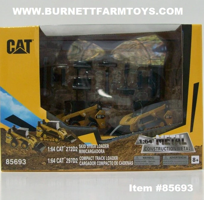 Item #85693 CAT 272D2 Skid Steer Loader and CAT 297D2 Compact Track Loader - 1/64 Scale - Image 5