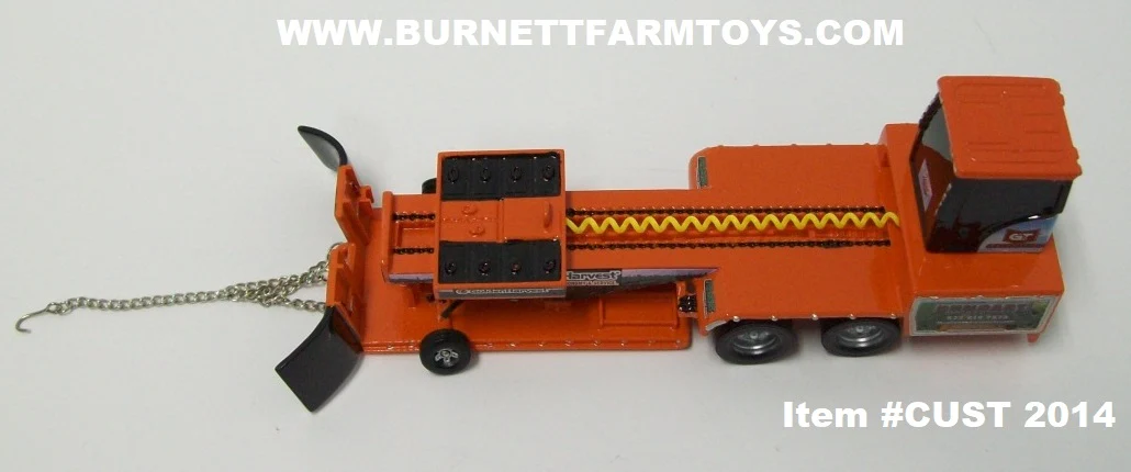 Item #CUST 2014 Orange Golden Harvest Bungart X-Factor Resin Pulling Sled - 1/64 Scale - SpecCast - Note: Back Wheels Roll and Weight Box Does Not Move - Image 4