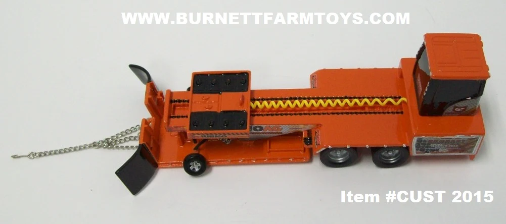 Item #CUST 2015 Orange Rhino Ag Bungart X-Factor Resin Pulling Sled - 1/64 Scale - SpecCast - Note: Back Wheels Roll and Weight Box Does Not Move - Image 4