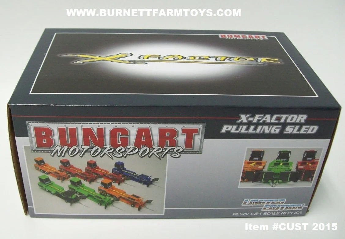 Item #CUST 2015 Orange Rhino Ag Bungart X-Factor Resin Pulling Sled - 1/64 Scale - SpecCast - Note: Back Wheels Roll and Weight Box Does Not Move - Image 5
