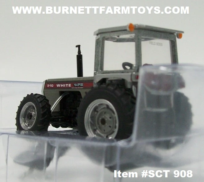 Item #SCT 908 White 2-110 Wide Front Power Assist Tractor with Cab - 1/64 Scale - SpecCast - Image 3