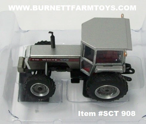 Item #SCT 908 White 2-110 Wide Front Power Assist Tractor with Cab - 1/64 Scale - SpecCast - Image 4