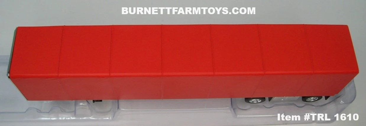 Item #TRL 1610 Red Tarp Spread Axle Utility Roll Tarp Flatbed Trailer - 1/64 Scale – DCP by First Gear - Image 4