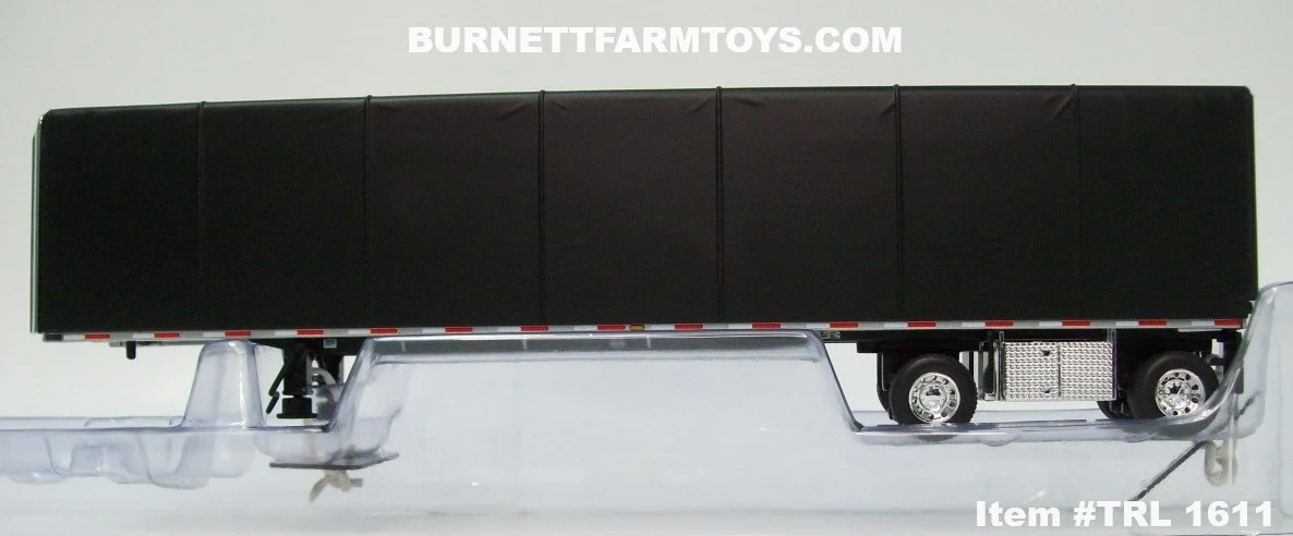 Item #TRL 1611 Black Tarp Spread Axle Utility Roll Tarp Flatbed Trailer - 1/64 Scale – DCP by First Gear - Image 3