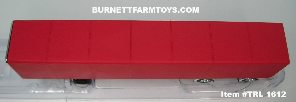 Item #TRL 1612 Spread Axle Utility Red Roll Tarp Flatbed Trailer - 1/64 Scale – DCP by First Gear - Image 4