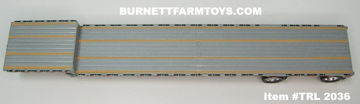 Item #TRL 2036 Silver Deck Silver Frame Spread Axle Transcraft Eagle Stepdeck Trailer - 1/64 Scale – DCP by First Gear - Image 4